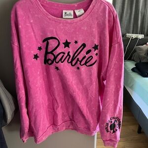 Barbie Vibrant Pink XXL Top sweatshirt pants and crew neck set